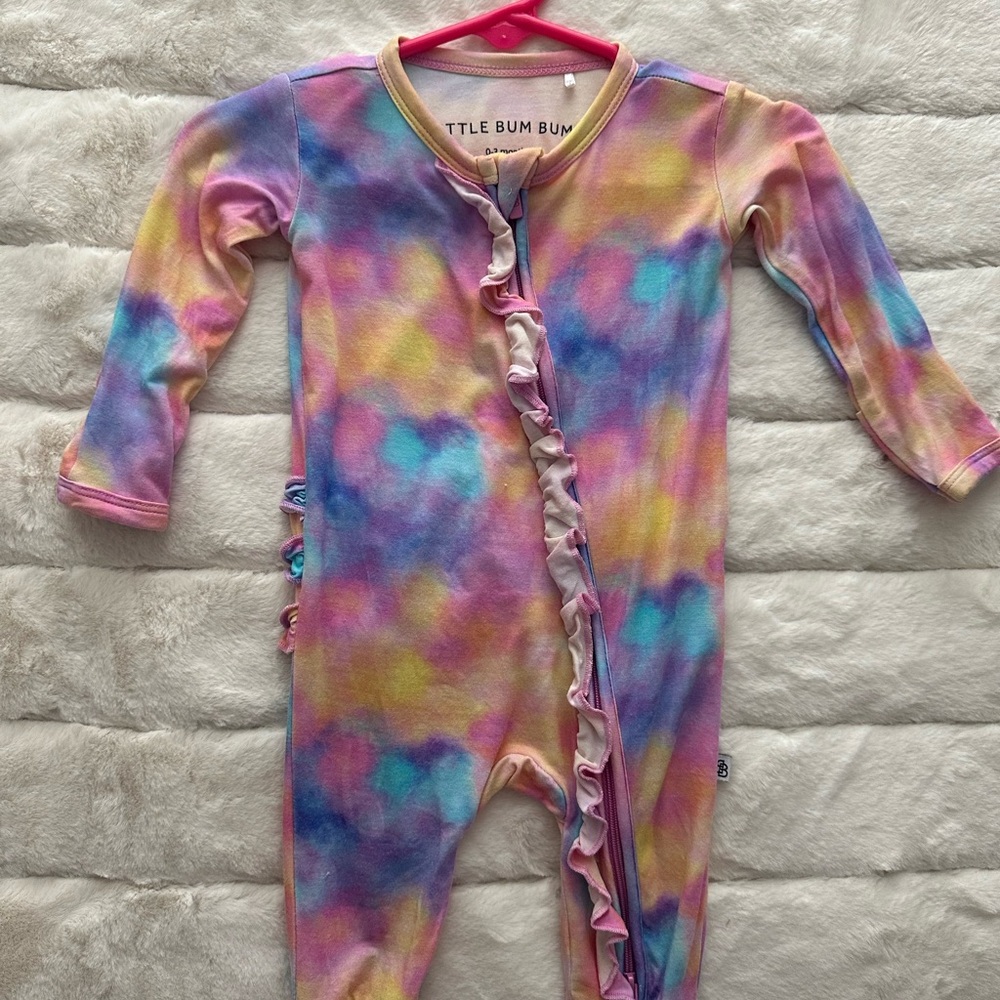 Little Bum Bums Colorful Tie-Dye Footie